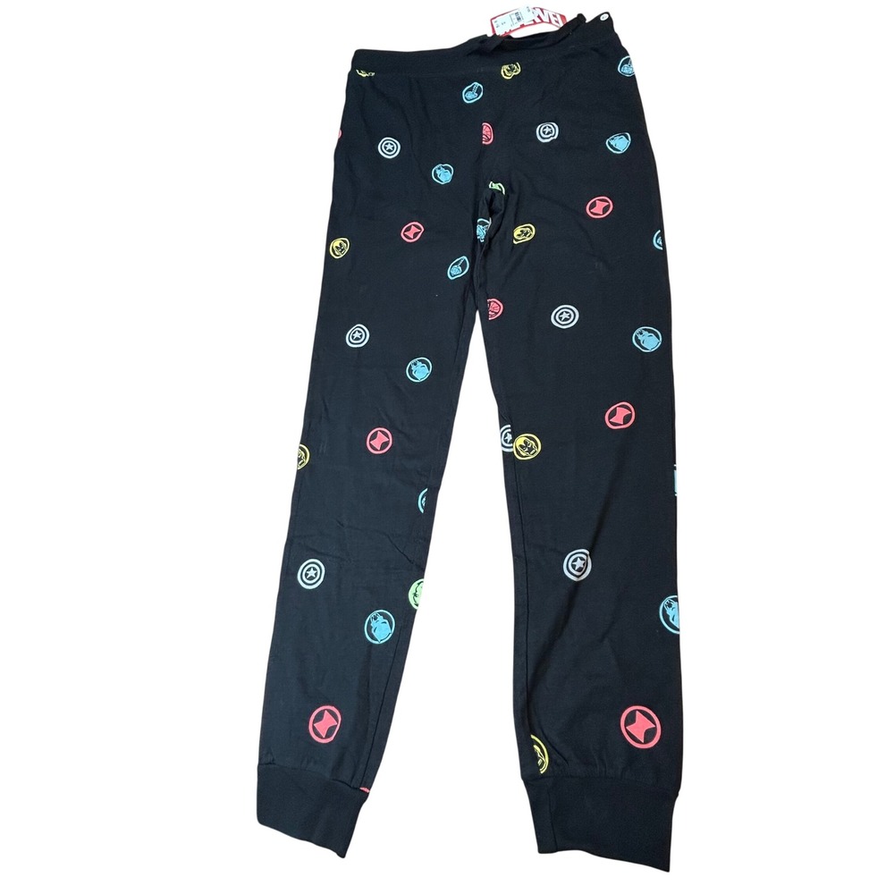 Marvel Avengers Mens Lounge Pants Black All Over Print Joggers Size M